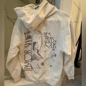 Size M Taylor Swift Cream Hoodie - The Eras Tour